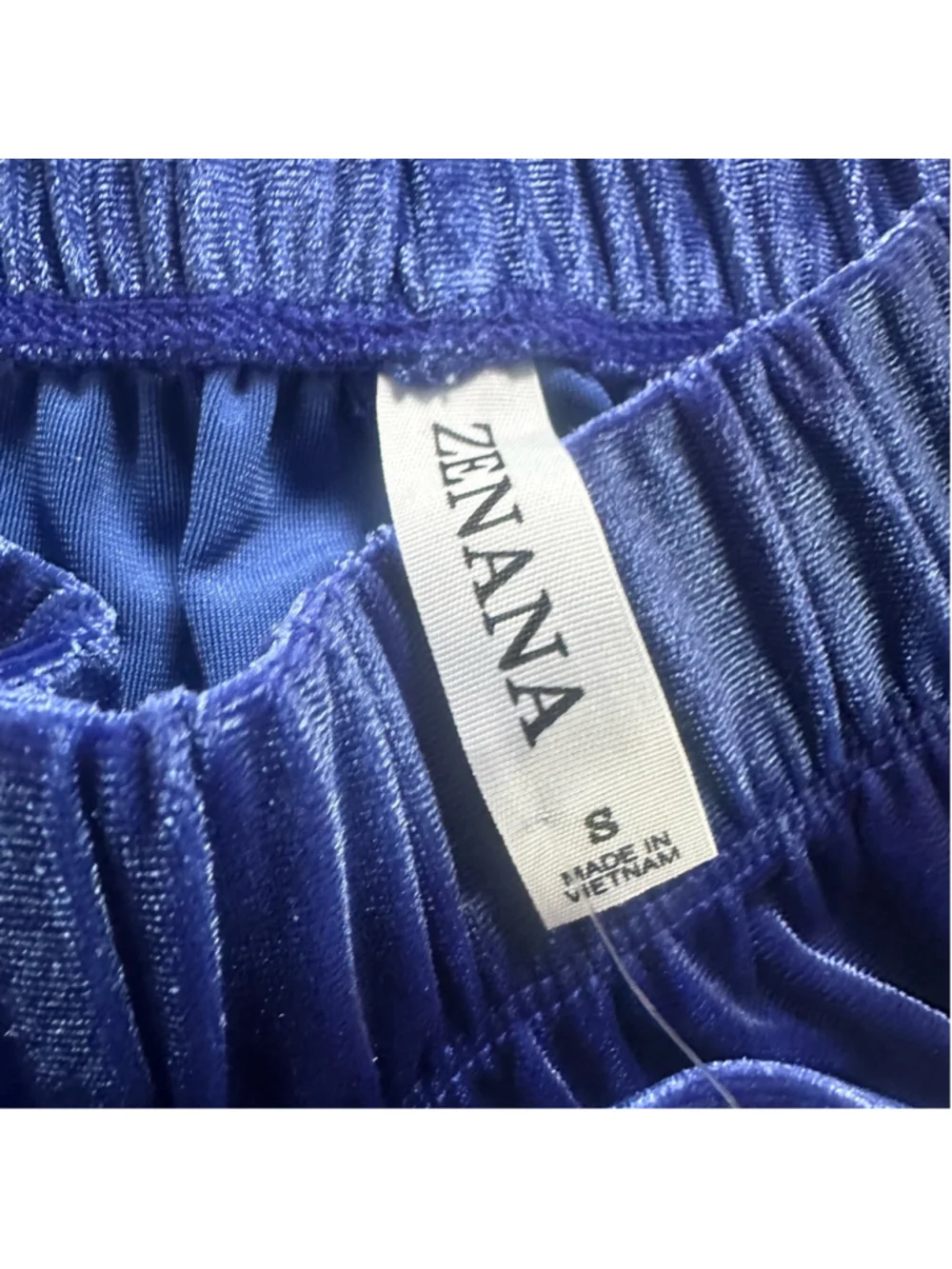 Women Zenana Pants Size S Blue Summer